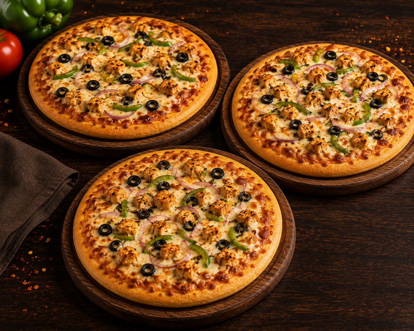 7 inch X 3 Pizza (with 3 Topping)